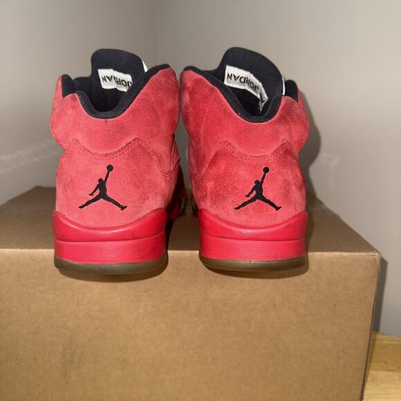 Size 9.5 - Air Jordan 5 Retro Red Suede Pre-Owned No Box main image 6